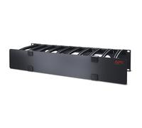APC Horizontal Cable Manager Single-Sided with Cover - Panneau d'agencement de câbles de rack avec couvercle - noir - 2U - Conformité TAA - pour P/N: SCL500RM1U, SMX1500RM2UCNCUS, SMX1500RM2UCUS...
