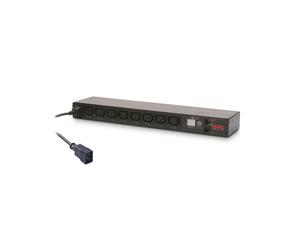 APC Netshelter AP7921B : Bandeau de prises commutées rackable 1U, 8x C13, 208-230V, 16A, IEC-320 C20, mesure courant/tension/énergie, RoHS