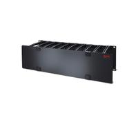 APC NetShelter AR8605 - Passe-câbles Horizontal 3U Profondeur 15cm, Simple Face avec Capot, Rack 19", Noir, Conforme TAA et RoHS