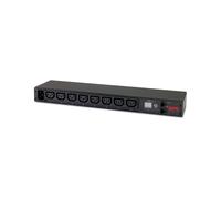 APC NetShelter PDU Mesuré AP7821B 1U 200-230V 16A 8 Prises C13, Entrée C20, Surveillance Tension/Courant/Énergie, Montage Rack Horiz/Vert