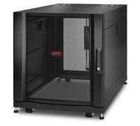 APC NetShelter SX - Rack armoire - noir - 12U - 19" - Conformité TAA - pour P/N: SCL500RM1UNC, SMTL750RM2UC, SMX1000CUS, SMX1500RM2UCNCUS, SMX3000HVTUS, SMX750C