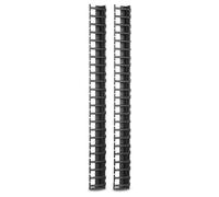 APC - Panneau d'agencement de câbles de rack - noir - 48U - Conformité TAA (pack de 2) - pour P/N: AR9307SP, AR9307SP-R, SMX2KR2UX145, SMX3KR2UNCX145, SRT1000RMXLI, SRT1000RMXLI-NC
