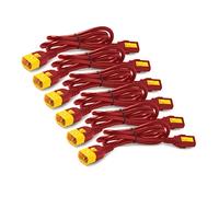 APC Power Cord Kit (6 ea), Locking, C13 to C14, 1.2m, Red - Professionnels