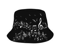 ApCuYf Chapeau bob avec note de musique amusante pour l'été unisexe imprimé chapeau de pêcheur pour homme et femme, Notes de musique_g0000012, Taille unique