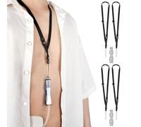 APDTEK Lot de 2 supports de cathéter pour dialyse péritonéale Baxter 5C4482 5C4483, support de douche sécurisé pour homme et femme avec 4 cordons de cou réglables - Noir