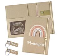 Apdvenk Pochette pour Carnet de Maternité en Feutre, Housse de Carnet de Santé Enfant, Maternité et Carnet de Santé avec Couche D'image Ultrasonore, Cadeaux pour les Futures Mamans, avec Compartiment