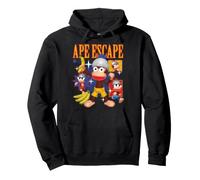 Ape Escape Vintage Distressed Character Collage Video Game Sweat à Capuche