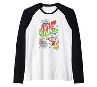 Ape Escape Vintage Red and Green Logo Collage Video Game Manche Raglan