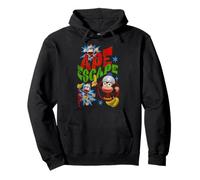 Ape Escape Vintage Red and Green Logo Collage Video Game Sweat à Capuche