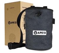 APE13® Sac à magnésie pour l'escalade et le boulder (en kit et à l'unité) - Avec sangle, sac, support pour brosse - Sac à magnésium - Grand sac à magnésie pour l'escalade
