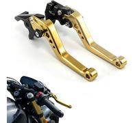 APEBAZY 2PCS Levier De Frein Moto Aluminium CNC Levier Embrayage Moto Compatible Avec GSXR600 1997-2003 GSXR750 1996-2003 GSXR1000 2001-2004 GSR750/GSX-S750 (Or)