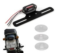 APEBAZY Feu Arriere Moto Avec Support Feu Arrière Moto LED Feu Stop Feu de Plaque Dimmatriculation Homologue E24 Compatible Street Cruiser Chopper Cafe Racer
