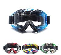 APEBAZY Lunettes de moto - Lunettes pour VTT et moto sur terre battue Anti UV, coupe-vent, pour le cyclisme, lunettes de protection pour les amateurs de motocross, scooter outdoor, course - Bleu