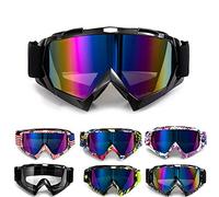 APEBAZY Lunettes de moto Motocross pour VTT Lunettes de moto tout-terrain Course Mx Équitation Lunettes de protection coupe-vent anti-buée UV pour ski