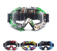 APEBAZY Lunettes de moto tout-terrain anti-UV, coupe-vent, avec protection UV et anti-buée, vert