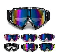APEBAZY Lunettes de motocross, motocross, motocross, VTT, course hors route, lunettes d'équitation, coupe-vent, anti-buée, lunettes de ski UV