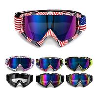 APEBAZY Lunettes de motocross, motocross, motocross, VTT, course hors route, lunettes d'équitation, coupe-vent, anti-buée, lunettes de ski UV