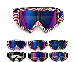 APEBAZY Lunettes de motocross, motocross, motocross, VTT, course hors route, lunettes d'équitation, coupe-vent, anti-buée, lunettes de ski UV