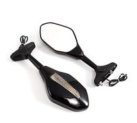 APEBAZY Rétroviseur Moto Noir Rétroviseur Ovale Scooter Moto Cafe Racer