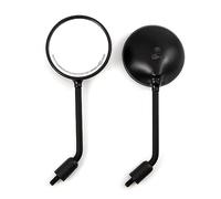 APEBAZY Rétroviseur Moto, Rétroviseur Ronde Classique pour Guidon avec Vis 8 mm 10 mm et Tiges Métalliques pour ATV Scooter Dirt Bike Cruiser