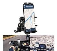APEBAZY Support de téléphone de moto pour rétroviseur, support de téléphone universel en alliage d'aluminium, support de navigation GPS rotatif à 360 ° pour smartphones de 4 à 6,8"