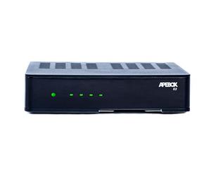 APEBOX S2 - Récepteur satellite Multistream H.265 FULL HD (1080p, 1x DVB-S2, 2x USB 2.0, HD-OUT, LAN, LED Display, IR, SPDIF, AV, RS232, YouTube et DLNA)
