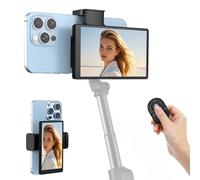 APEKX Écran de Moniteur Selfie 5" pour iPhone Vlog, Support de téléphone magnétique pour Diffusion en Direct de la caméra arrière, Compatible avec TikTok, Instagram, Youtube à Faible Latence (Noir)