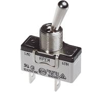 APEM 631H/2 Interrupteur à bascule, 600H Series, non lumineux, SPST, OFF-ON, panneau, 15 A, 1