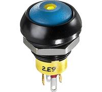 APEM IPR3SAD2L0Y IP Series Bouton-poussoir 28 V/DC 5 A 1 x On/(Off) à rappel jaune (Ø x H) 12 mm x 20 mm IP69K 1 pc(s)