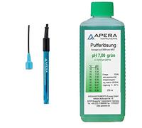 Apera Instruments Électrode pH combinée AI1301 201-C, connecteur BNC, polycarbonate/verre & Solution d'étalonnage pH 7.00 250 ml