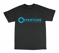 Aperature Laboratories T-Shirt Cotton Half Life Inspired Portal Glados Black S