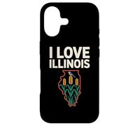 Aperçu de l'État de I Love Illinois Home Pride Coque pour iPhone 17