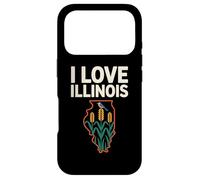 Aperçu de l'État de I Love Illinois Home Pride Coque pour iPhone 17 Pro