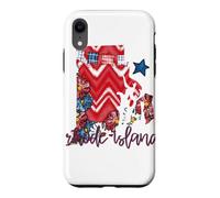 Aperçu de l'État Floral Patriotique du Rhode Island Coque pour iPhone XR