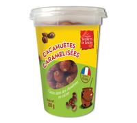 Apéritif gourmand et croustillant - LES SECRETS DE LISON Cacahuètes caramélisées cuites au chaudron en cuivre, format pot de 300g - Lot de 3
