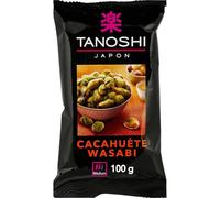 Apéritif wasabi intense et gourmand - TANOSHI Biscuits Apéritif Cacahuète Wasabi, sac de 100g - Lot de 3