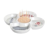 APERITIVO GRES BAMBU 22X22X7 BLUE RED BIRD