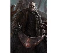Aperiy Jason Voorhees Cafe Garage Décoration d'intérieur Panneau mural rétro vintage 20,3 x 30,5 cm