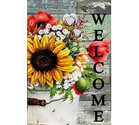 Aperiy Plaque en métal avec inscription « Welcome » pour intérieur ou extérieur - Décoration murale - 20,3 x 30,5 cm