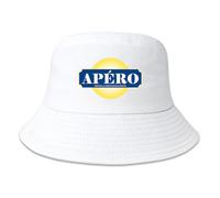 APÉRO® | BOB Apéro Blanc - Le Bob de l’été - Apéros, Soirées, Pétanque, Barbecues, Festivals - Chapeau Taille Unique - Devenez le roi de l’apéro !