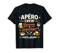 Apéro Crew Boissons et Grignotages Humour T-Shirt