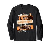 Apéro et Course à Pied Humour Cadeau d'anniversaire Manche Longue