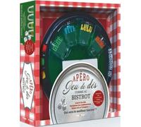 Apéro Jeu De Dés Comme Au Bistrot - Coffret Avec 1 Piste De Dés, 5 Dés, 4 Verres À Shot, 18 Jetons Et 1 Livre De Recettes