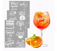 Aperol Lot de 3 autocollants décoratifs pour verres Aperol, cadeau d'apérol, film Rub On, autocollants de transfert, dictons saints Aperolis blancs, parfaits pour cadeau pour les amateurs