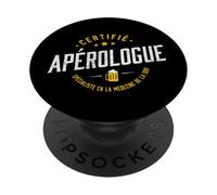Apérologue certifié, spécialiste en la medecine de la Soif PopSockets PopGrip Adhésif