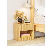 Apetaccat Table de Chevet en Bois avec tiroir - 39x28x39 cm - pour Chambre, Salon ou Bureau, Chêne