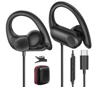 APETOO Casque USB C avec micro tour d'oreille et contrôle du volume Son | Écouteurs de sport intra-auriculaires de type C pour iPhone 18 Pro 17 16 15/Samsung/Google/Chromebook/ordinateur portable
