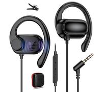 APETOO Écouteurs intra-auriculaires ouverts de 3,5 mm avec crochet d'oreille réglable, micro et contrôle du volume, écouteurs filaires de 1,5 m, HiFi stéréo, anti-blessure, pour enfants, école