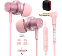 APETOO Écouteurs magnétiques filaires 3,5 mm pour ordinateur portable | Avec contrôle du volume micro, écouteurs stéréo HiFi filaires, écouteurs enfichables pour Samsung/Google Chromebook école