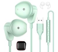 APETOO Écouteurs USB avec micro contrôle du volume, 2,3 m USB-A pour PC | Casque d'ordinateur à long cordon avec bouton sourdine, puce DAC, écouteurs filaires, écouteurs de jeu pour ordinateur